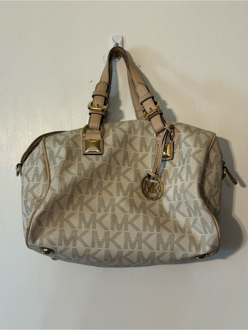 Michael Kors Grayson satchel in vanilla - flaw